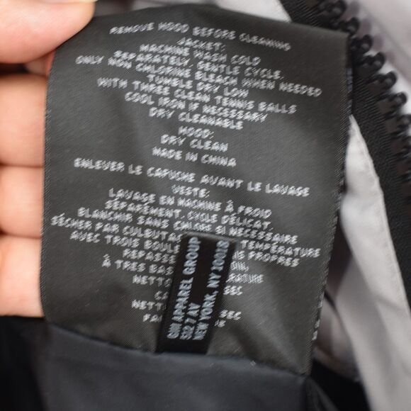 Andrew Marc NWT Tremont Water Resistant Down Quilted Parka Faux Fur Trim Moon L - Picture 9 of 10